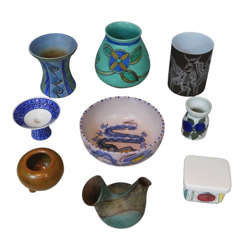 138 - A collection of Scandinavian and British 20th century ceramics, including a Marianne Westman for Ror... 