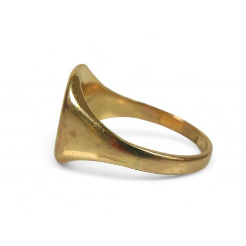 75 - A gent's 9ct gold signet ring, with star design, ring size U, head 13mm, 5.4g.