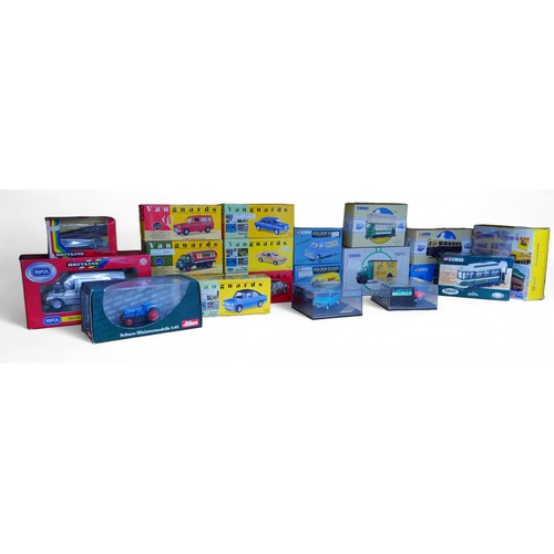 206 - A collection of Vanguards and Corgi die-cast models, including seven Vanguards model cars,  Corgi Go... 