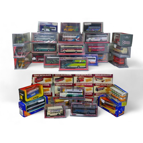 202 - A collection of over forty die-cast model toy buses, including twenty-seven Corgi Original Omnibuses... 