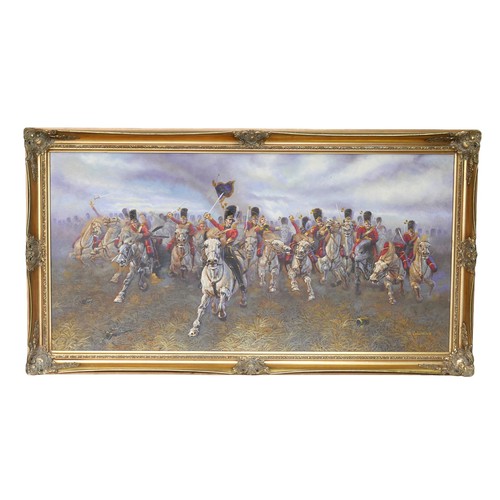 234 - M. Coleman: 'The Greys After The Charge Of The Light Brigade', oil on canvas on board, signed lower ... 