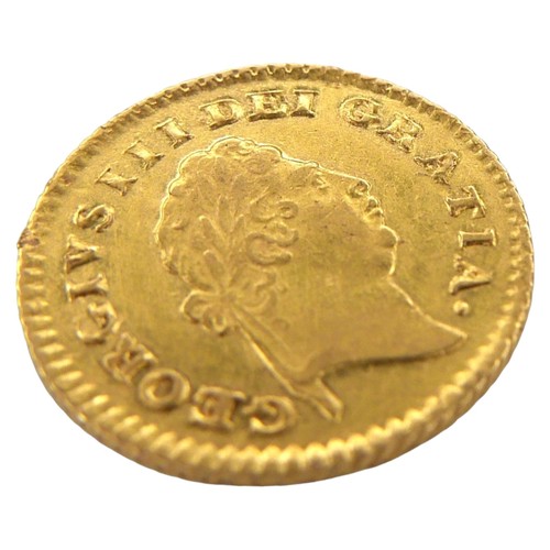 36 - A George III gold third guinea, 1800, obverse with laureate portrait of King George III right, rever... 