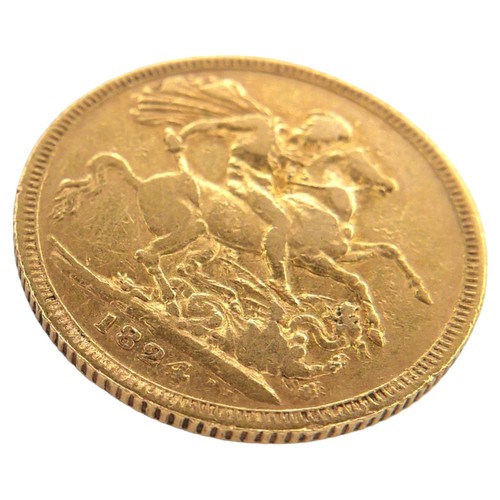 41 - A George IIII gold sovereign, 1824, obverse with laureate portrait of King George IV left, legend ar... 