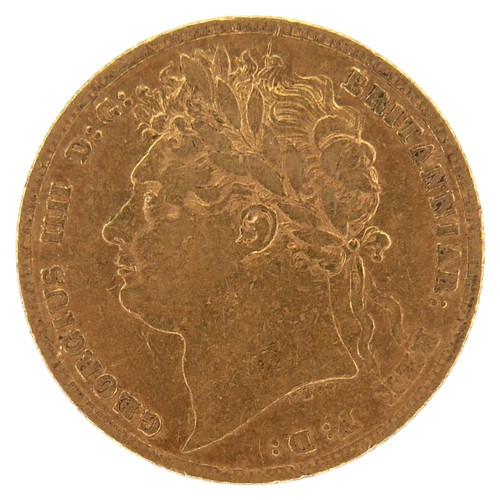 41 - A George IIII gold sovereign, 1824, obverse with laureate portrait of King George IV left, legend ar... 