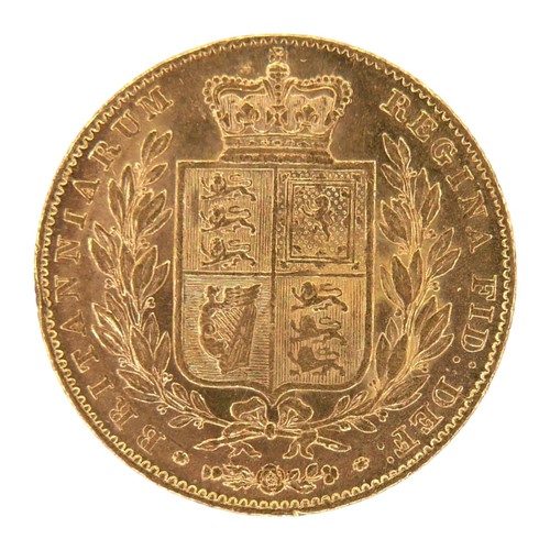 44 - A Victoria Young Head Shield Back gold sovereign, 1843.