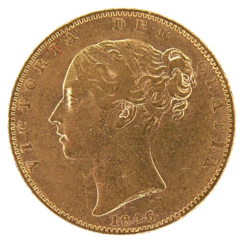 47 - A Victoria Young Head Shield Back gold sovereign, 1846.