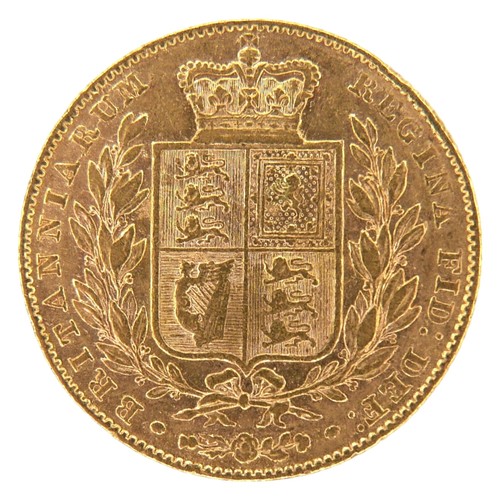 47 - A Victoria Young Head Shield Back gold sovereign, 1846.