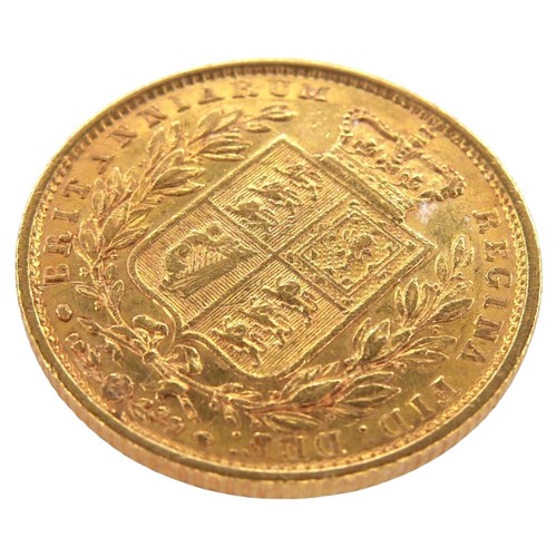 49 - A Victoria Young Head Shield Back gold sovereign, 1848.