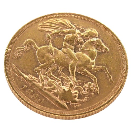 55 - A Victoria Jubilee Head gold sovereign, 1890.