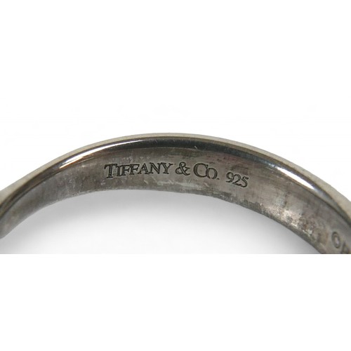 68 - A silver heart ring by Tiffany, designed by Elsa Peretti, Signed 'Tiffany & Co. Peretti Spain, size ... 