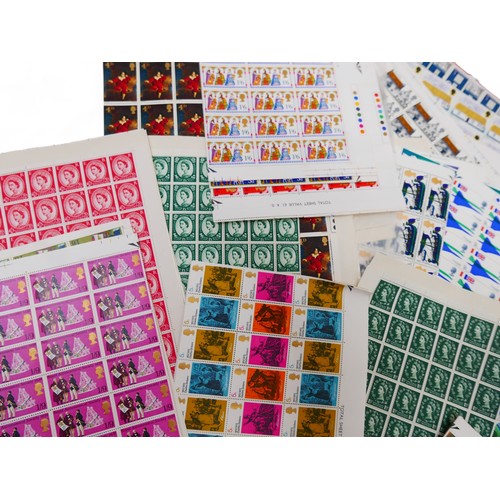 192 - A large collection of British pre-decimal sheets of stamps from the 1960's onwards.