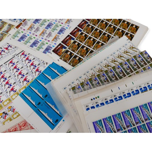 192 - A large collection of British pre-decimal sheets of stamps from the 1960's onwards.