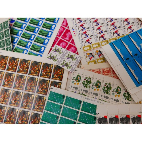 192 - A large collection of British pre-decimal sheets of stamps from the 1960's onwards.