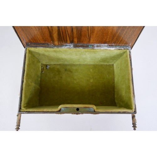 164 - A 19th century French figural jewellery casket, the walnut and marble casket with ormolu mounts woul... 