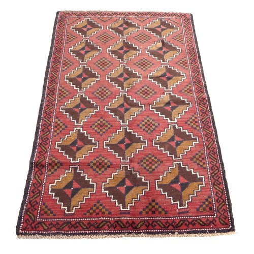 330 - Baluchi rug hand knotted woollen rug, 138 by 84cm