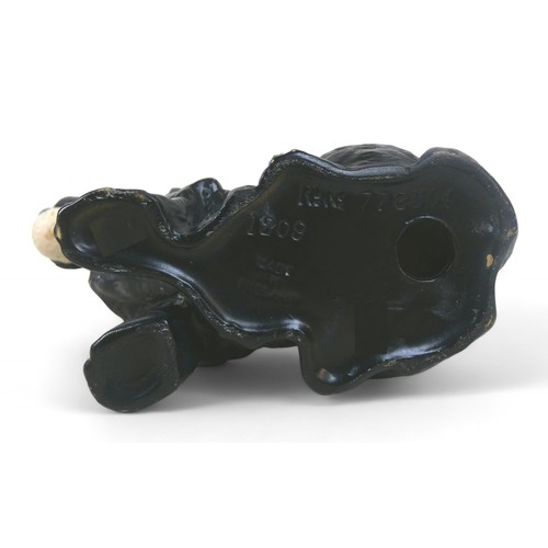 214 - Sylvac Black ceramic Scotty Dog advertising figure holding a Golf Ball in its mouth, produced for No... 