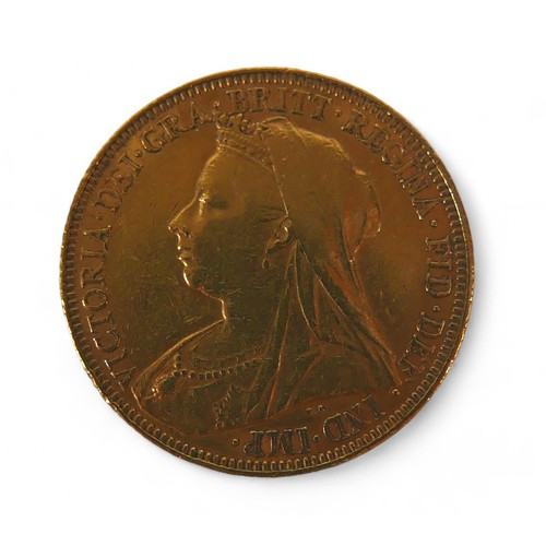 117 - A Victoria Old Veiled Head gold sovereign, 1893.