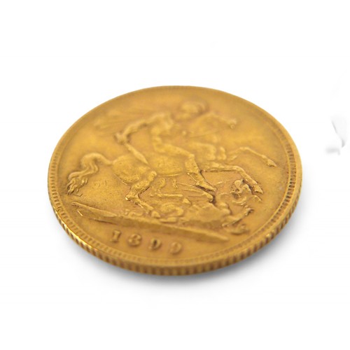 105 - A Victoria gold half sovereign, 1899.