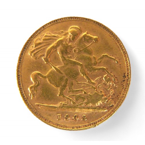 106 - An Edward VII gold half sovereign, 1903.