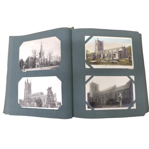 217 - Ephemera: Stereoscope cards, postcards of churches, and three photo albums. (1 box)