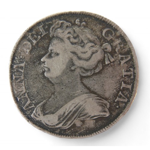 113 - A Queen Anne 1713 DVODECIMO half crown, plain angles, 14.9g.