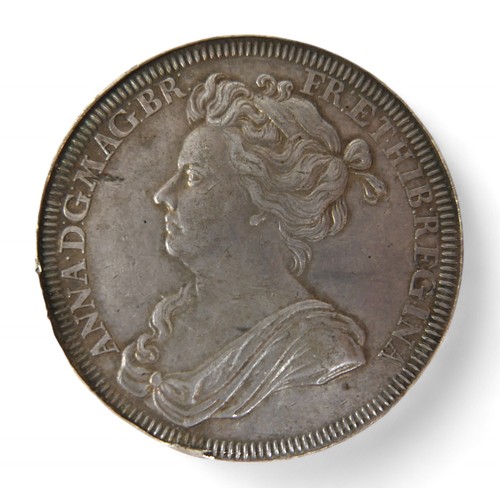 116 - A Queen Anne 1702 silver Coronation Medal by John Croker, Eimer 390, 15.9g.