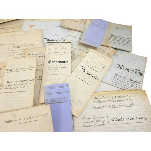 204 - A large collection of indentures, probates and other documents relating to the local area, many cont... 