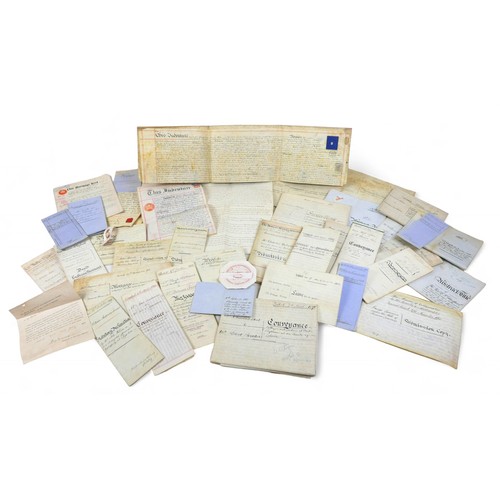 204 - A large collection of indentures, probates and other documents relating to the local area, many cont... 