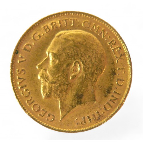 99 - A George V gold half sovereign, 1911.