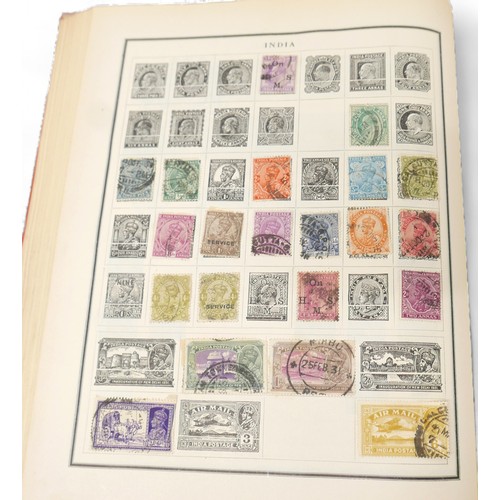 225 - Philatelic: An early 20th century collection of GB and world stamps, to include three albums (two re... 