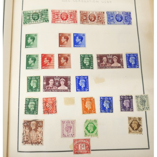 225 - Philatelic: An early 20th century collection of GB and world stamps, to include three albums (two re... 