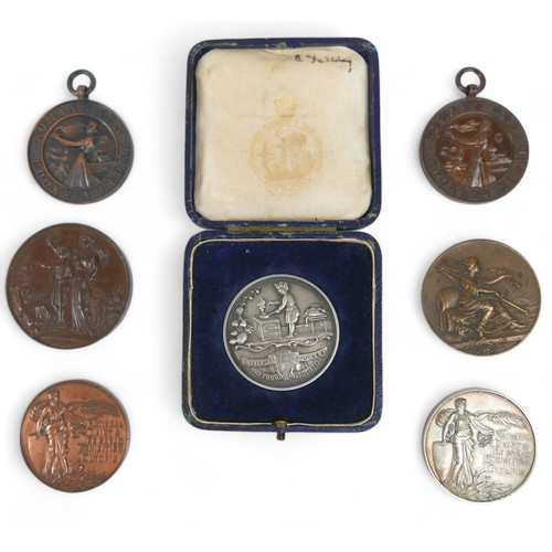 203 - An interesting collection of seven medallions including 