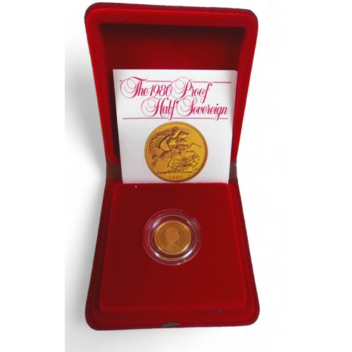 101 - An Elizabeth II gold proof half sovereign, 1980.