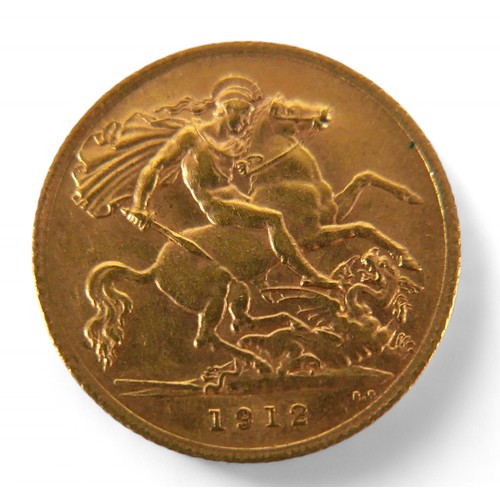 104 - A George V gold half sovereign, 1912.