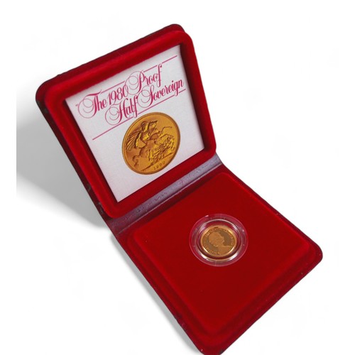 103 - An Elizabeth II gold proof half sovereign, 1980.