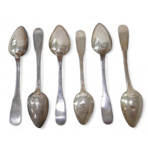 65 - Six French silver teaspoons, five Minerva 950 marks, 4.1toz. (1 bag)