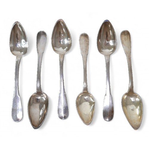 65 - Six French silver teaspoons, five Minerva 950 marks, 4.1toz. (1 bag)