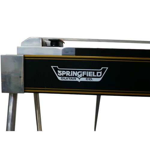 231 - A ten-string Springfield pedal steel guitar on stand, with fitted hard case.