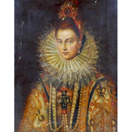 303 - Continental School (19th century): A half length portrait of Isabella Clara Eugenia the Archduchess ... 