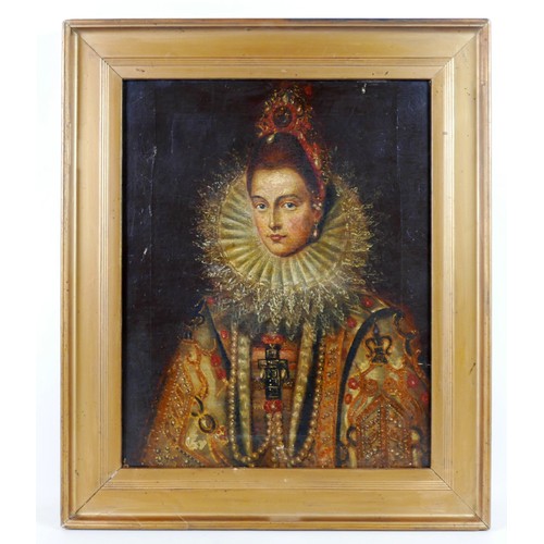 303 - Continental School (19th century): A half length portrait of Isabella Clara Eugenia the Archduchess ... 