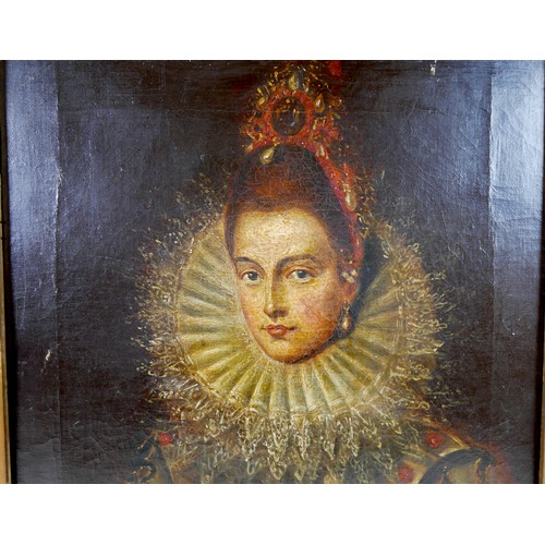 303 - Continental School (19th century): A half length portrait of Isabella Clara Eugenia the Archduchess ... 