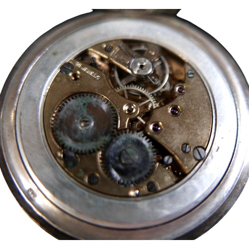 108 - Three silver pocket watches, largest Chronometre Musett with a 50mm case(3)