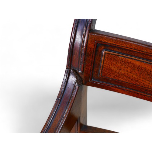 324 - A George III mahogany carver chair, with over stuffed seat, 48 by 53 by 85cm high.