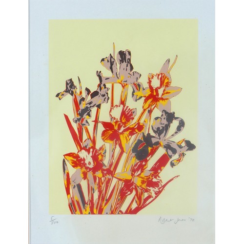 246 - A Robert Jones limited edition print, of mixed blooms, 5/500, dated 1974, signed lower right corner,... 