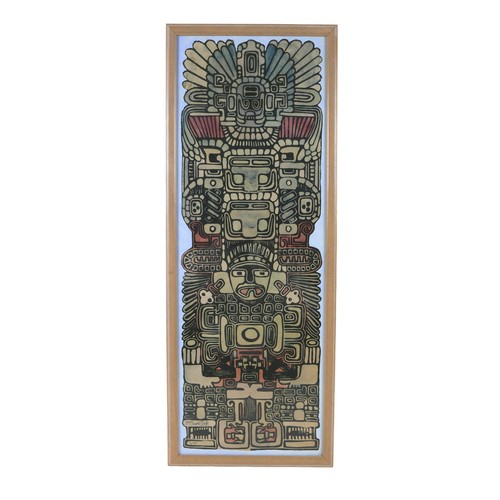 248 - A limited edition screen print of a totem pole, 2/75, signed lower left 'K R Edward Cook', 77.5 by 2... 