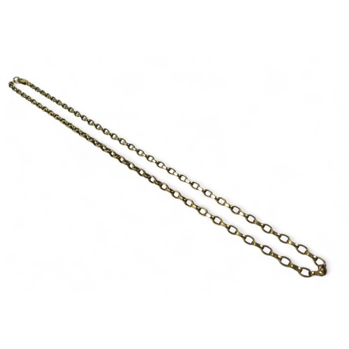 68 - A 9ct gold cable chain, with lobster clasp, 42.5cm long, 8.0g.