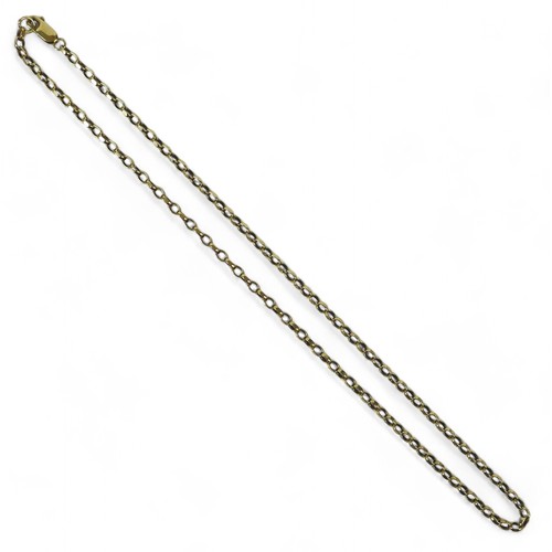 68 - A 9ct gold cable chain, with lobster clasp, 42.5cm long, 8.0g.