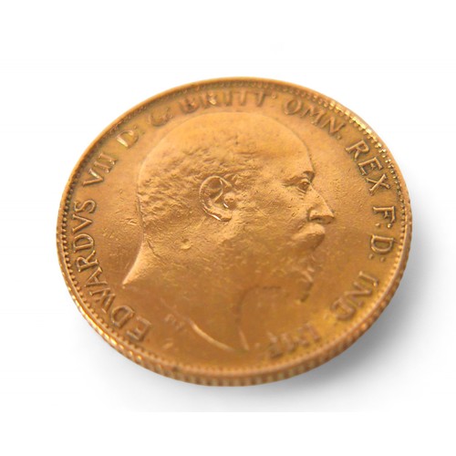 130 - An Edward VII gold half sovereign, 1909.