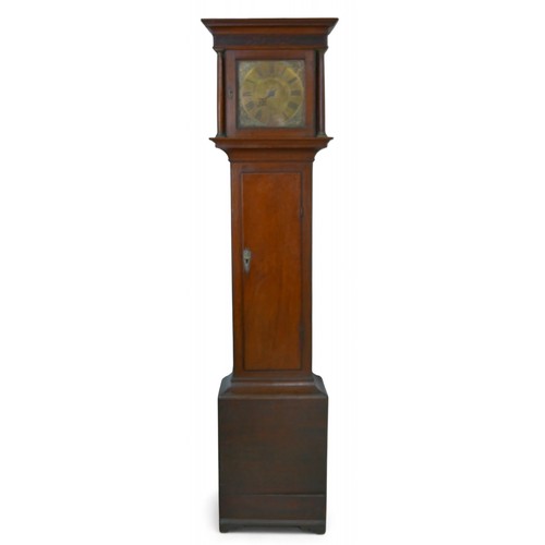 353 - An 18th century oak 30 hour long case clock by William Batt of Petersfield, with brass 10 inch squar... 