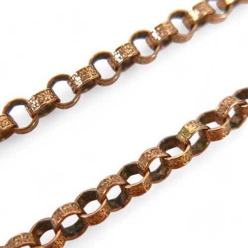 77 - A 9ct gold fob chain, 48.5cm long, 29.1g.